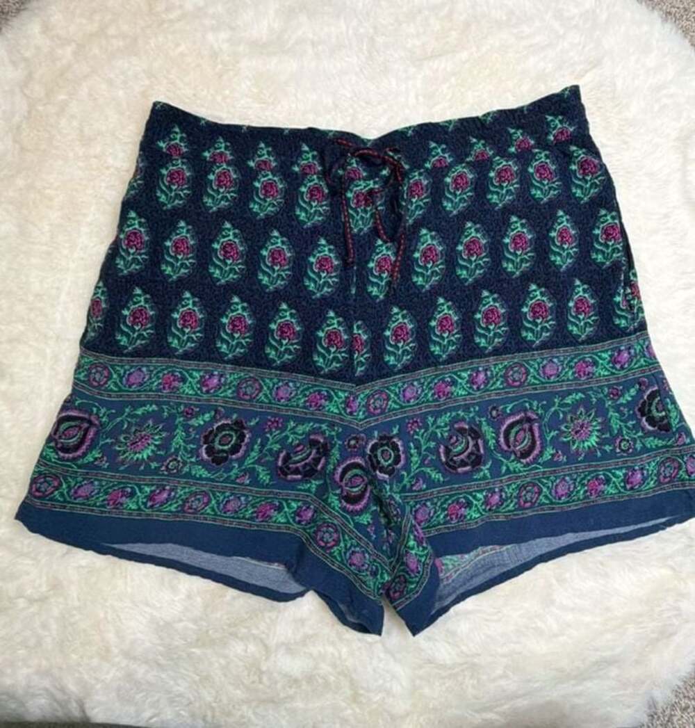 Ett:Twa by Anthropologie Floral Print Drawstring Shorts